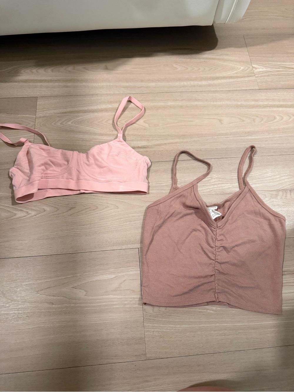 Full Tilt Blush and Dusty Rose Bralette & Ribbed Cami Duo